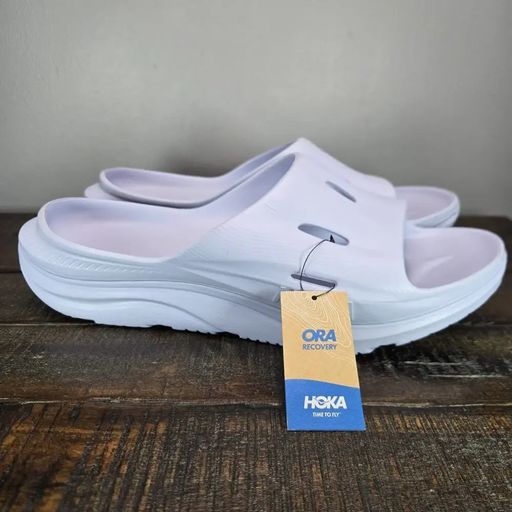 NEW HOKA One One Ora Recovery Slides 3 Mens Size 14 Beach Sandals Purple
